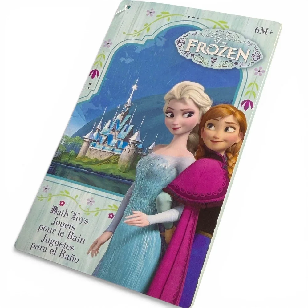 Disney Frozen Bath Toy Set Elsa Anna Olaf Sven Kristoff 5 Piece Case